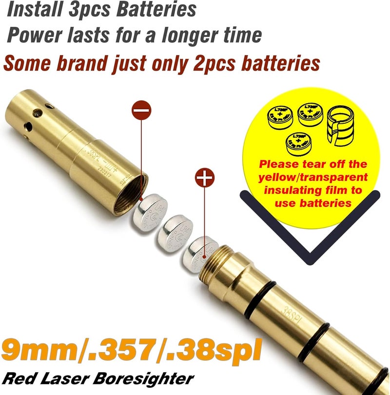 BOOLIT EYE Special Laser Boresighter End Barrel Laser Bore Sight Accurately and Easy to Fit Revolvers Pistols Rifle and Air Guns - Image 5